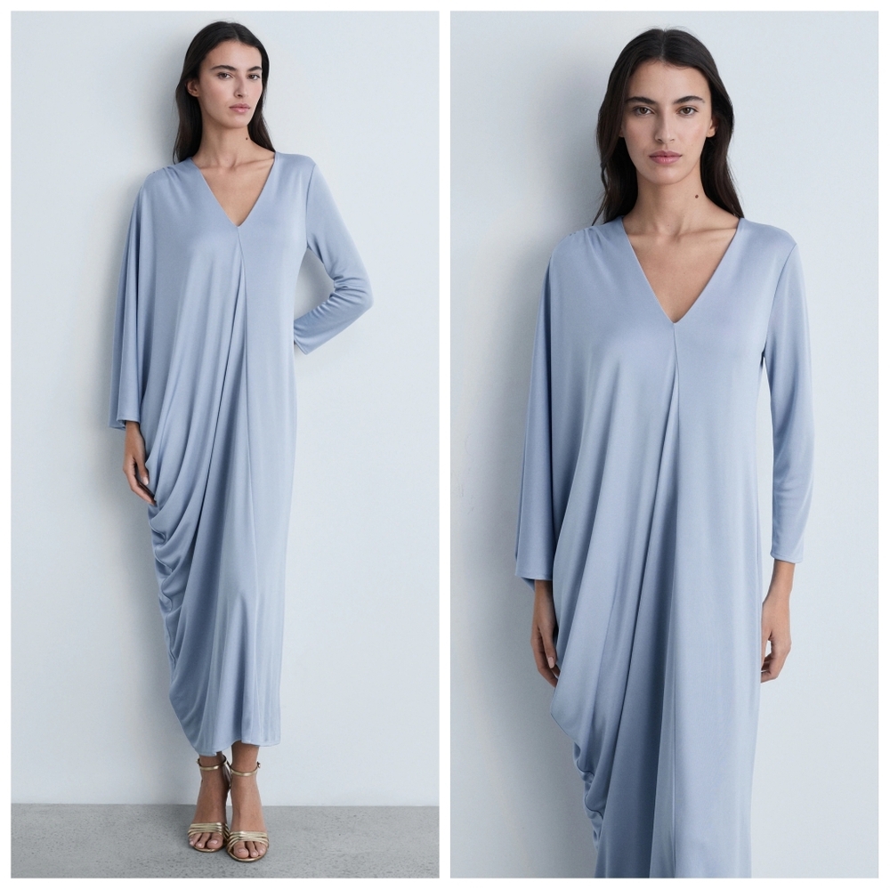 MANGO Draped Gown